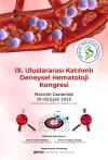 IX. ULUSLARARASI KATILIMLI DENEYSEL HEMATOLOJİ KONGRESİ  01 - 03 EYLÜL 2023 GAZIANTEP
